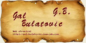 Gal Bulatović vizit kartica